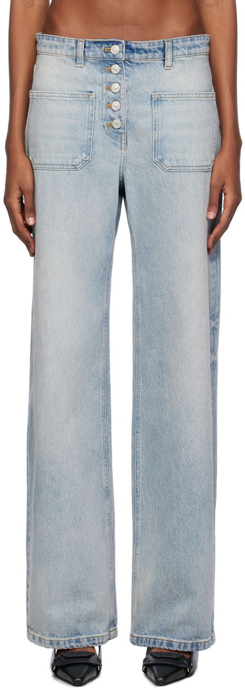 Džínsy Courrèges Multiflex Wide Leg Jeans Modrá | 124DPA187DE0016, 0
