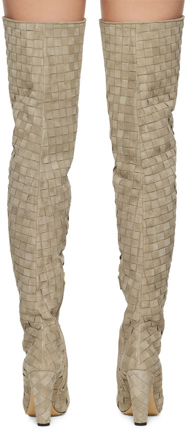 Oblečenie Bottega Veneta Bottega Veneta Canalazzo Suede Over-The-Knee Boots Béžová | 796555 V4JC0, 1