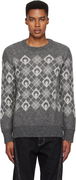 Argyle Knit Crewneck Sweater