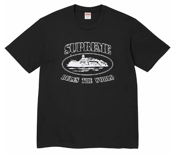 Tričko Supreme Corteiz x Rules The World Tee Black Čierna | FW23T58, 0