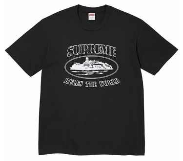 Tričko Supreme Corteiz x Rules The World Tee Black Čierna | FW23T58, 0