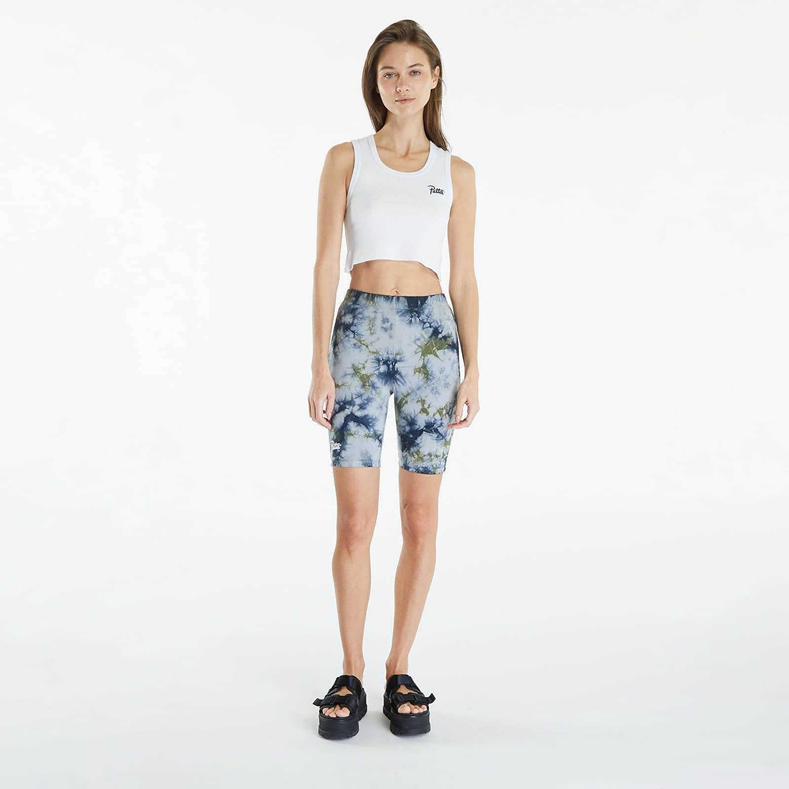 Femme Tie Dye Bikershorts Quarry