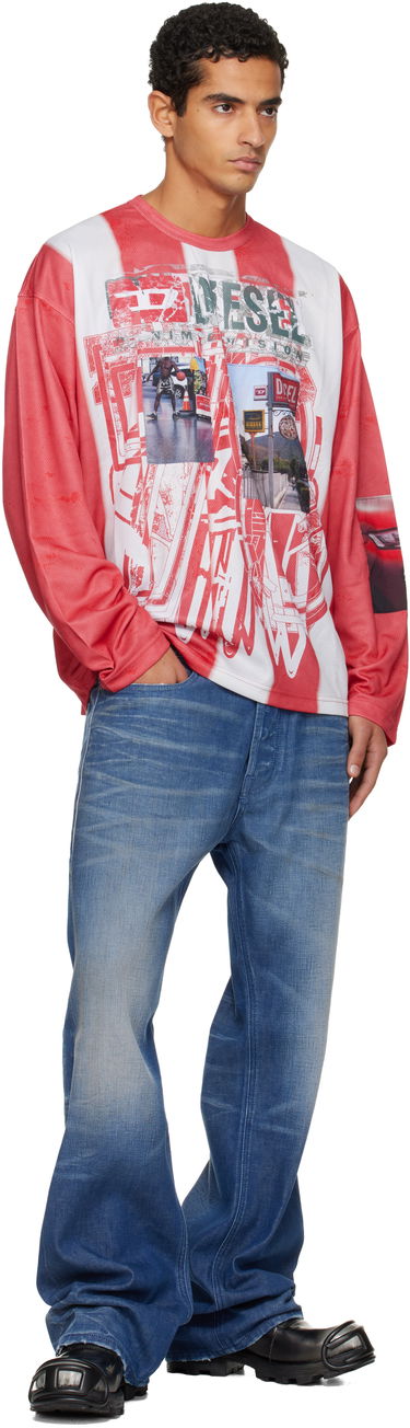 Tričko Diesel T-Ruby Striped Graphic Long Sleeve T-Shirt Rôznofarebný | A19539-0LKCC-42AA, 4