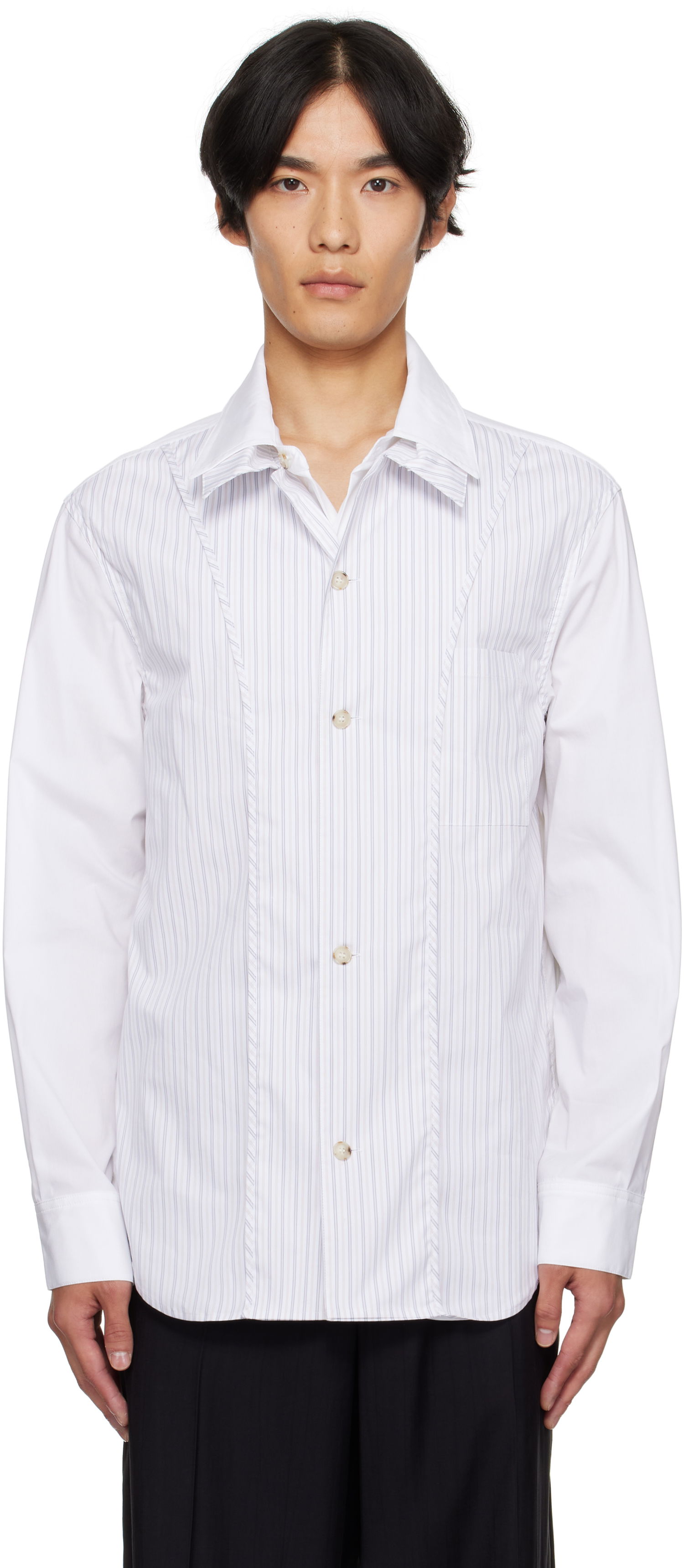 Košeľa Andersson Bell Andersson Bell Open Collar Layered Shirt Biela | atb1341m, 0