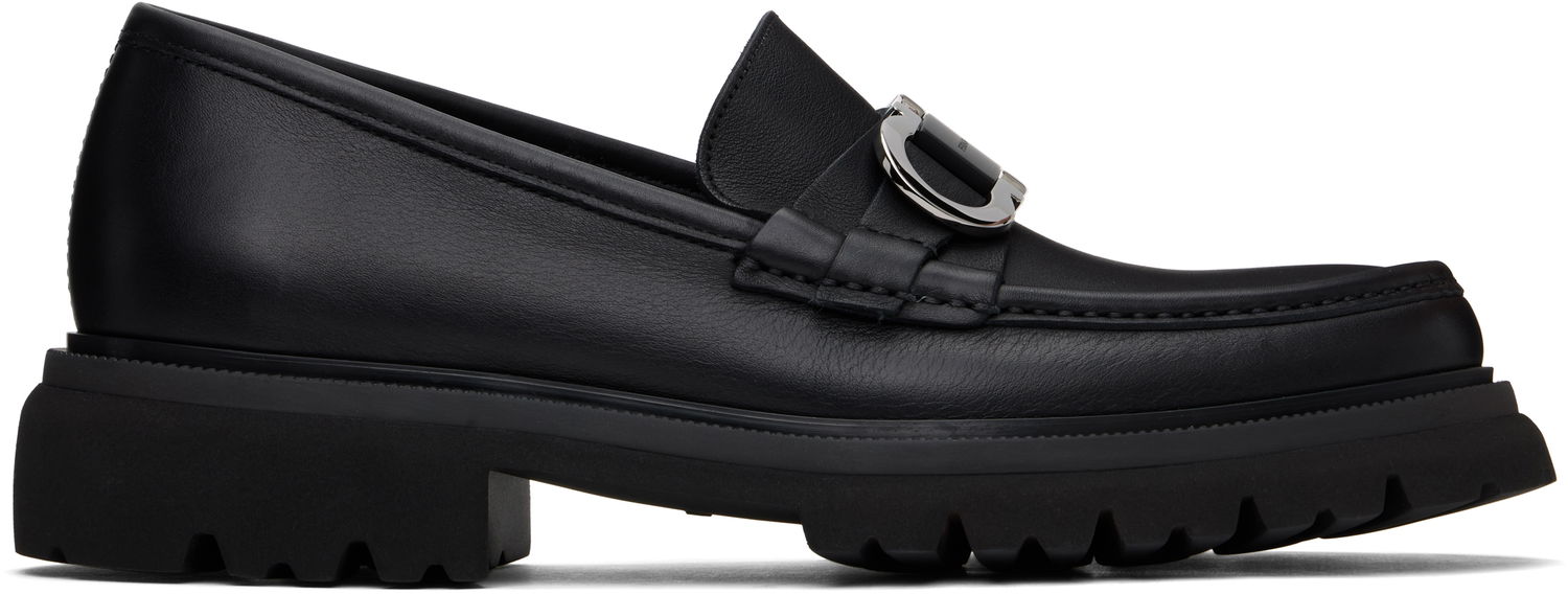 Tenisky a topánky FERRAGAMO Salvatore Ferragamo Gancini Ornament Lug Sole Loafers Čierna | 773850, 0