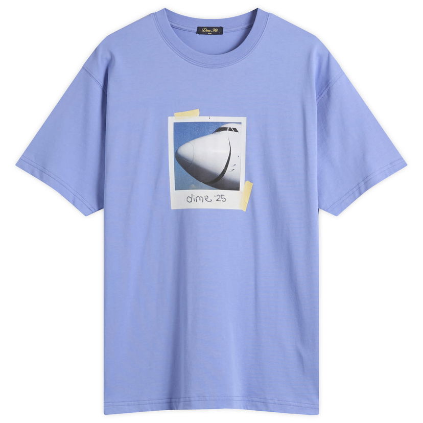 Tričko Dime Dime Plane T-Shirt, Size Large Modrá | DIMEFA2560IND
