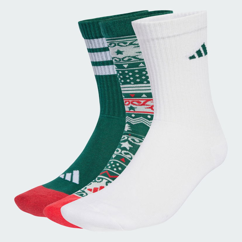 Ponožky adidas Performance Christmas Graphic Crew Sock 3-Pair Pack Rôznofarebný | JX9073