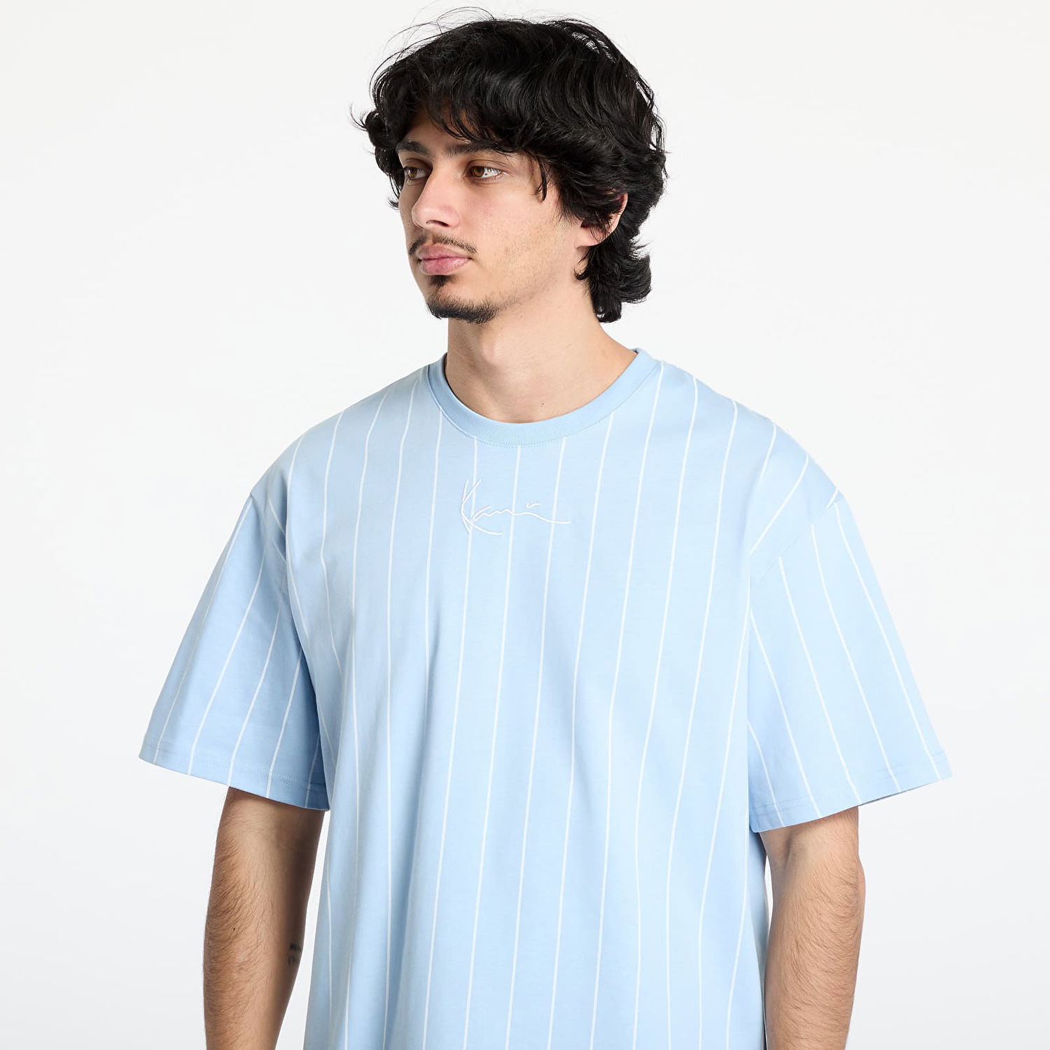 Tričko Karl Kani Karl Kani Small Signature Pinstripe Tee Modrá | 60300339, 1