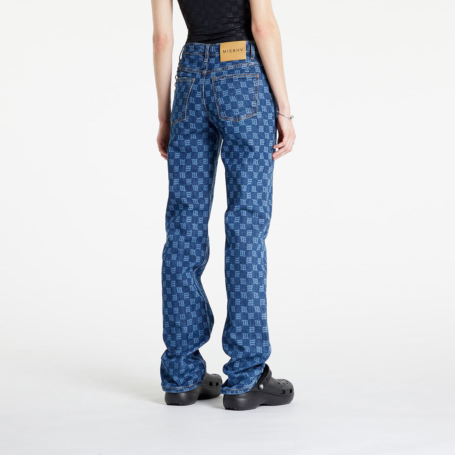Džínsy MISBHV Monogram Denim High Waisted Trousers Modrá | 3021W245, 1