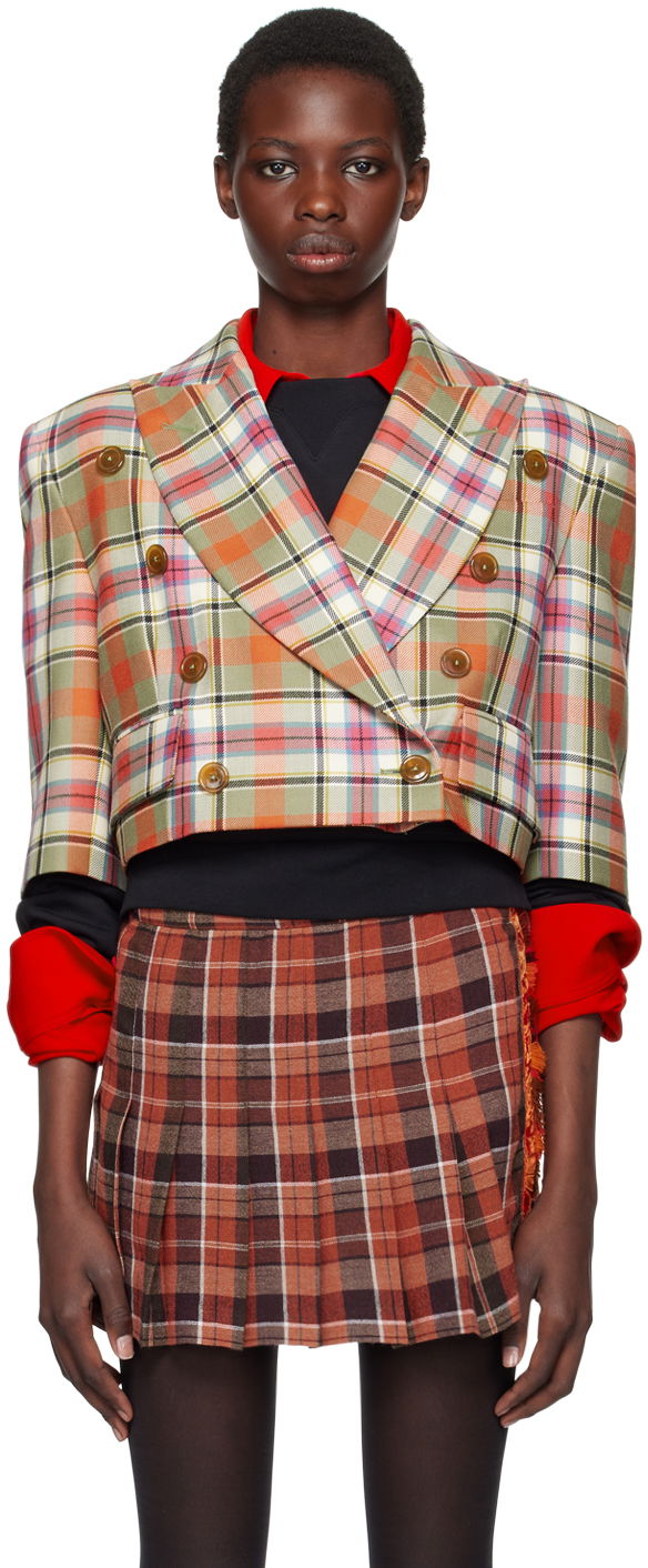 Bunda Vivienne Westwood Multicolor Cut Off Blazer Béžová | 14010078-W00WZ-, 0