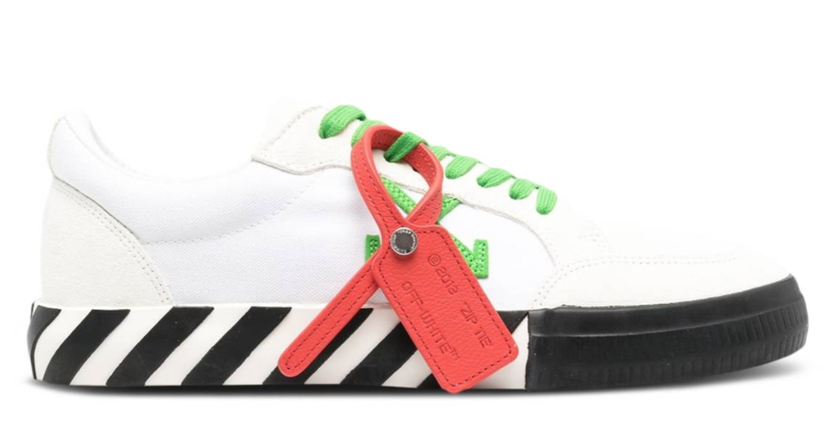 Tenisky a topánky Off-White Vulc Sneaker White Lime Green Biela | OMIA085S23LEA0050155