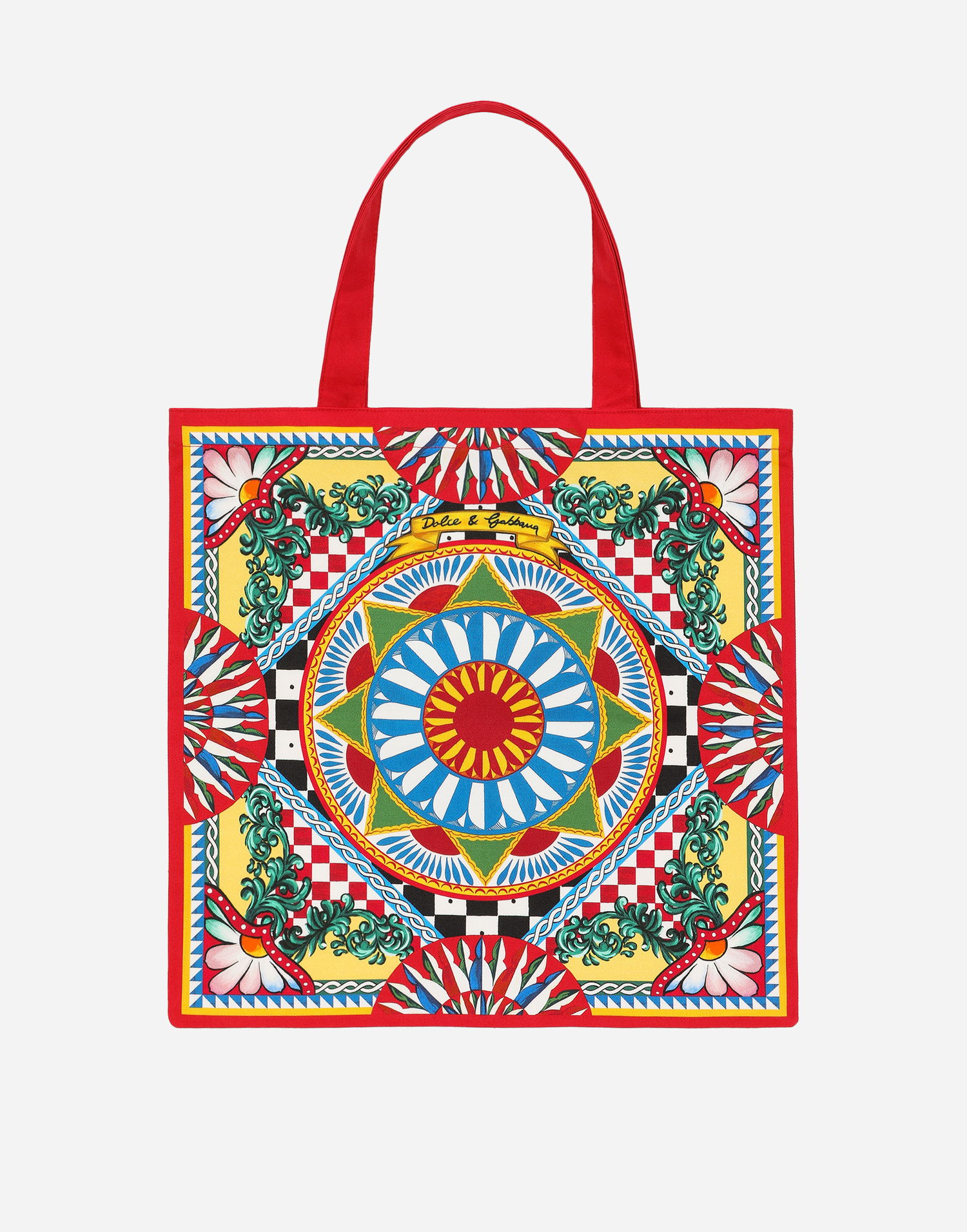 Tote bag Dolce & Gabbana Dolce & Gabbana Carretto Print Shopper Tote Bag Červená | TCS002TCAF1UC067, 0