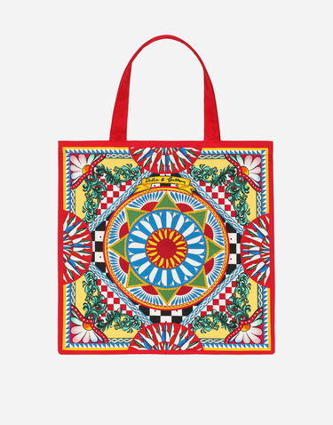 Tote bag Dolce & Gabbana Dolce & Gabbana Carretto Print Shopper Tote Bag Červená | TCS002TCAF1UC067, 0