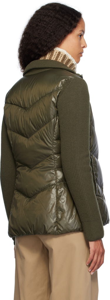 Prešívaná bunda Moncler Moncler Padded Wool Zip-Up Down Cardigan Zelené | J20939B00041M1241, 2