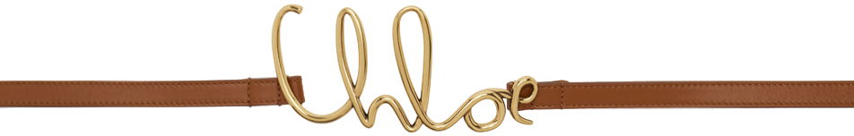 Opasok CHLOÉ Small 'The Iconic' Belt Hnedá | CHC24AC066SFB, 0