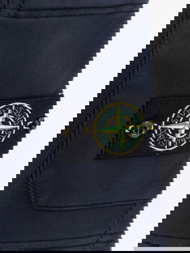 Šortky Stone Island Men's Blue Cotton Bermuda Shorts with Patch Pocket Navy | K1S156200012S0051V0020, 2