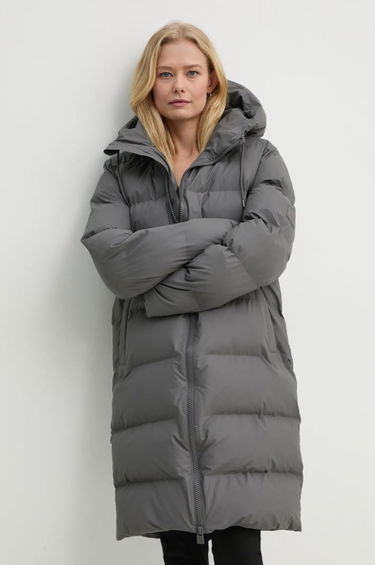Prešívaná bunda Rains Long Puffer Down Jacket Šedá | 15130.13, 4