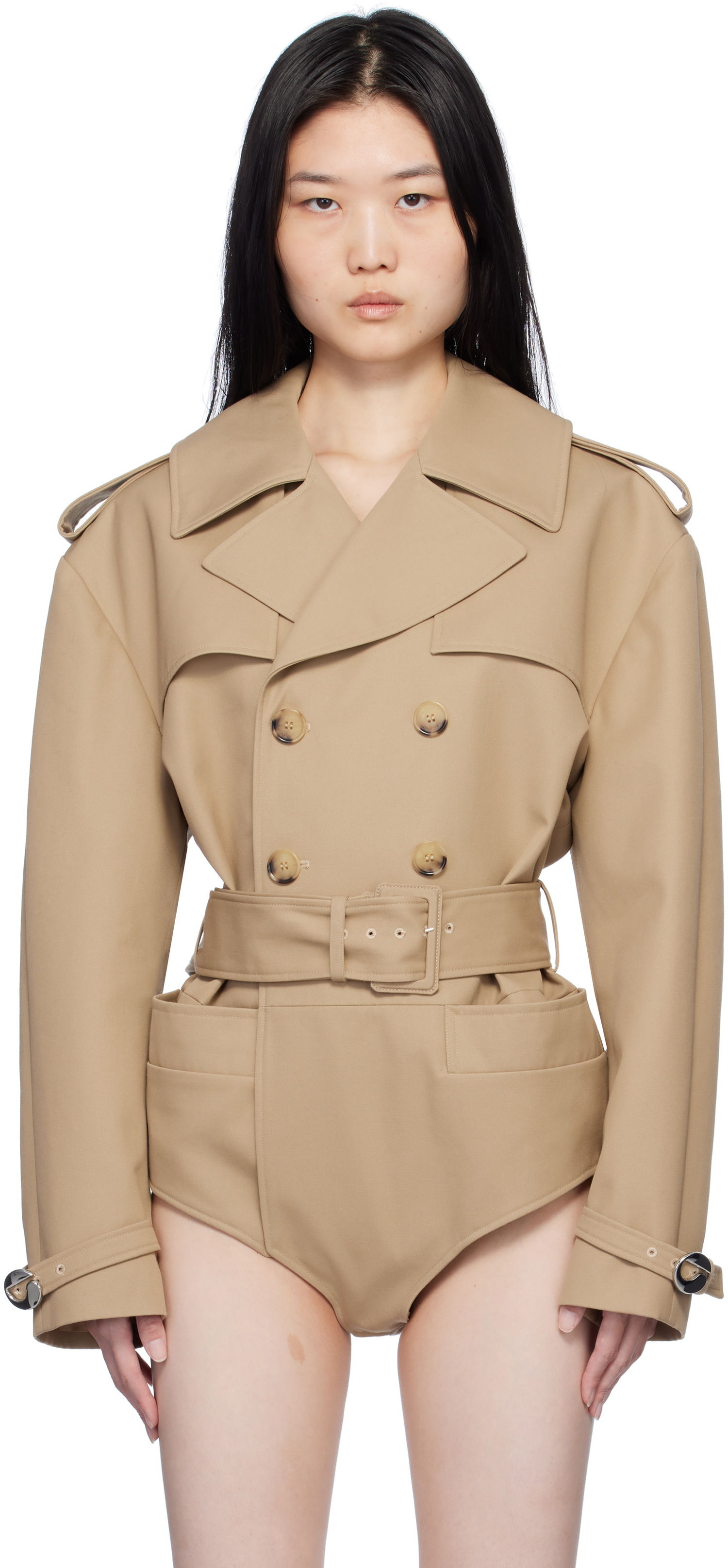 Overal Coperni Coperni Body Trench Coat Béžová | COPOW26F3006, 0