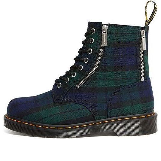 Tenisky a topánky Dr. Martens Zip Tartan Lace Up Boots Zelené | 26212758