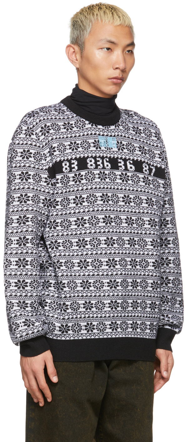 Sveter VETEMENTS Number Nordic Sweater Biela | VL12KN140B, 1