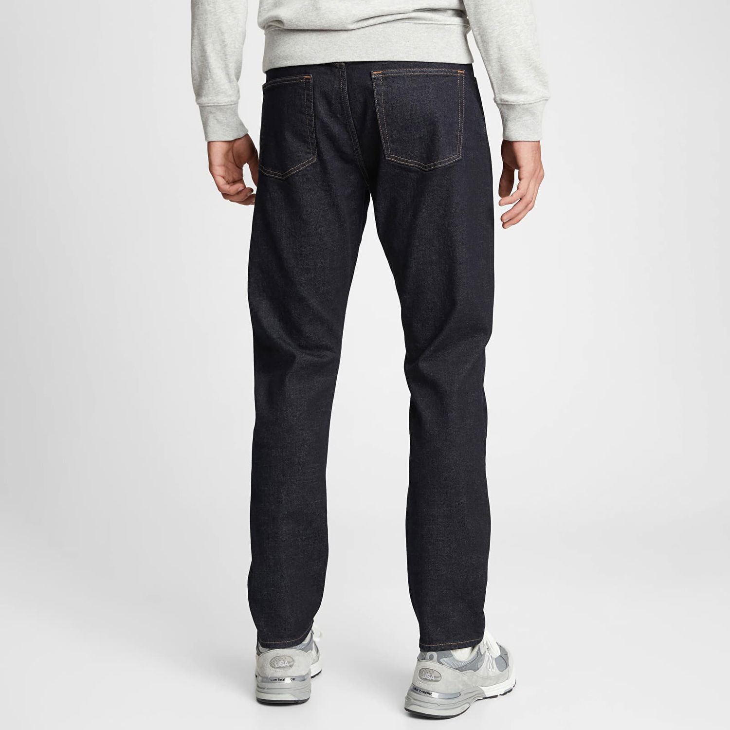 Džínsy GAP Denim Pants Straight Taper Rinsed Čierna | 737650-00, 1