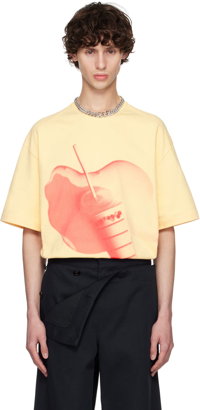 Tričko Jil Sander Printed T-Shirt Žltá | J61GC0003_J20218, 0