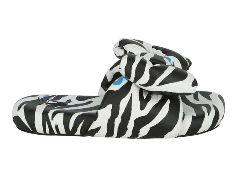 Tenisky a topánky Off-White Zebra Printed Extra Padded Slide Black White W Čierna | IC005S22 LEA00 21001, 0