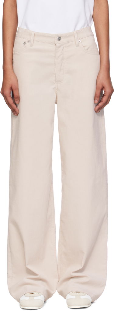 Nohavice A.P.C. A.P.C. Elisabeth Wide-Leg Corduroy Trousers Béžová | COHHO-F09181, 0