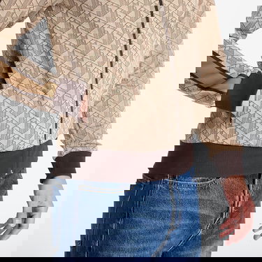 Bunda Lacoste Monogram Track Jacket Hnedá | SH1368-6IR, 4