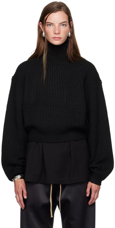 Sveter Fear of God ESSENTIALS Cropped Turtleneck Sweater Čierna | 192BT247320FW, 0