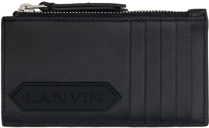 Peňaženka LANVIN Zip Card Holder Čierna | LM-SLSWZ3-TOPS-P24, 0