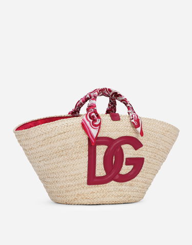 Tote bag Dolce & Gabbana Medium Kendra Straw Shopper Tote Bag Béžová | BB7241AN407HE3OB, 2