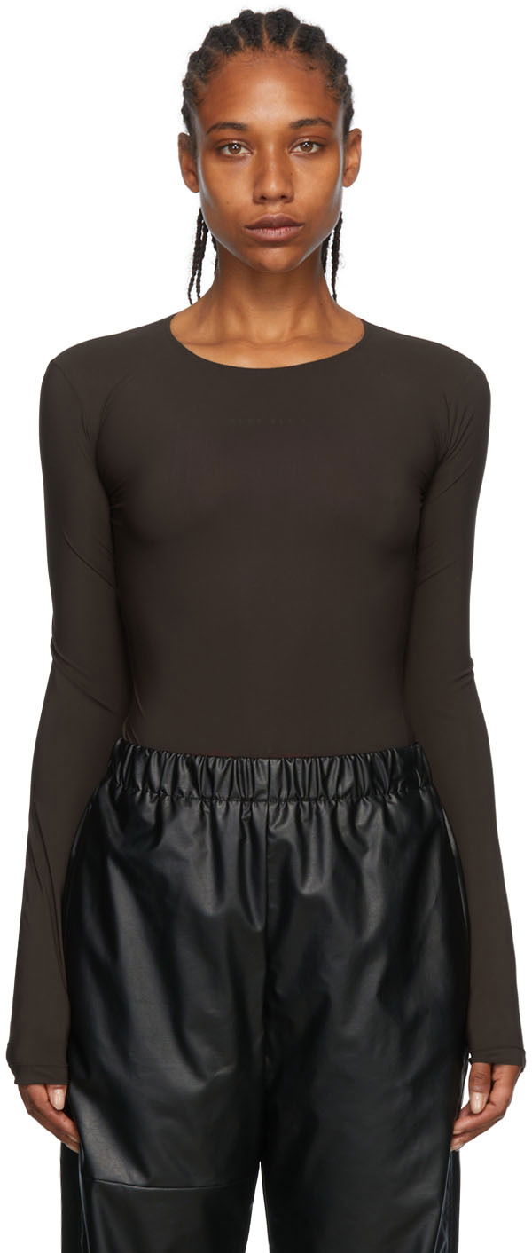 Body Maison Margiela MM6 Maison Margiela Nylon Long Sleeve Bodysuit Hnedá | S52NA0050 S20518, 0