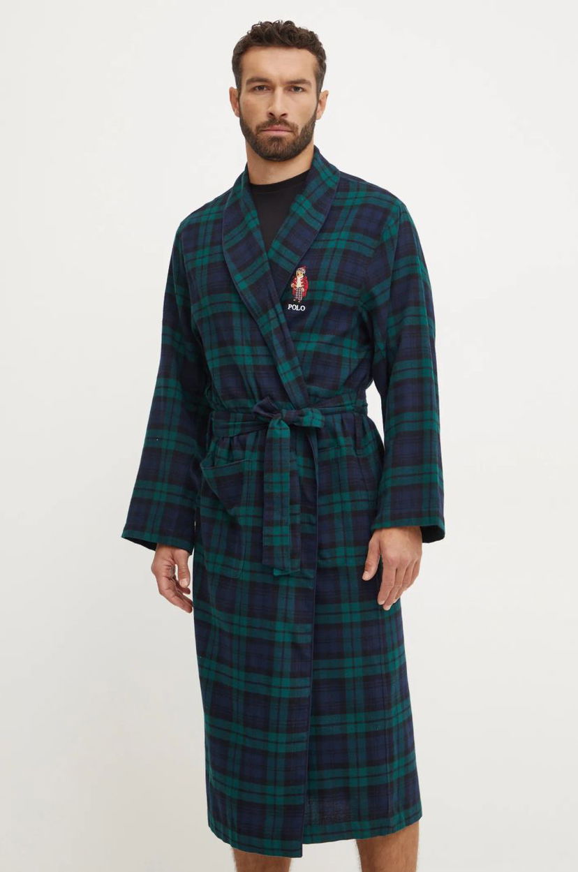 Pyžamo Polo by Ralph Lauren Flannel Dressing Gown Rôznofarebný | 714915986