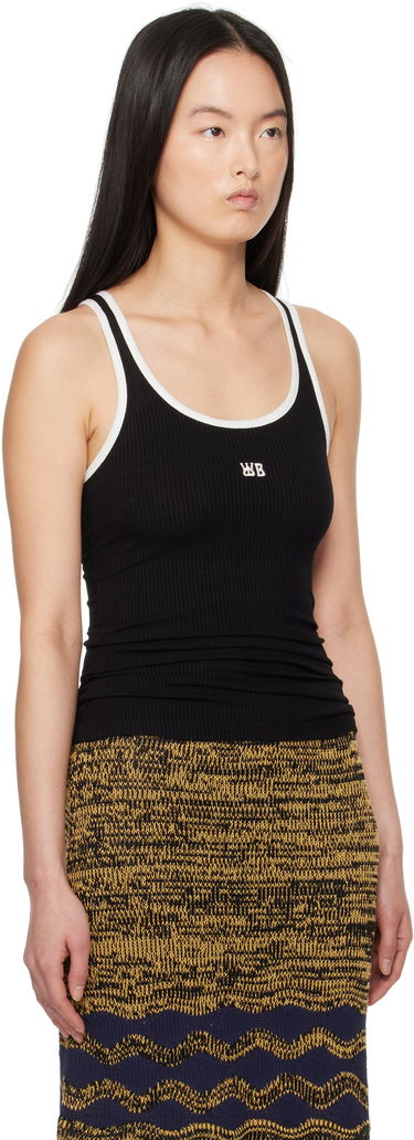 Tielko Wales Bonner Wales Bonner Ribbed Knit Tank Top Čierna | WS25JE38-JE02-999, 1