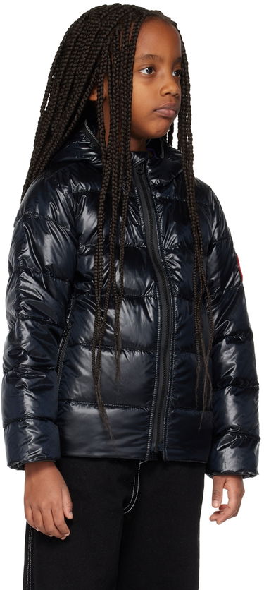 Prešívaná bunda Canada Goose Kids' Crofton Hooded Puffer Jacket Čierna | 5460K, 1