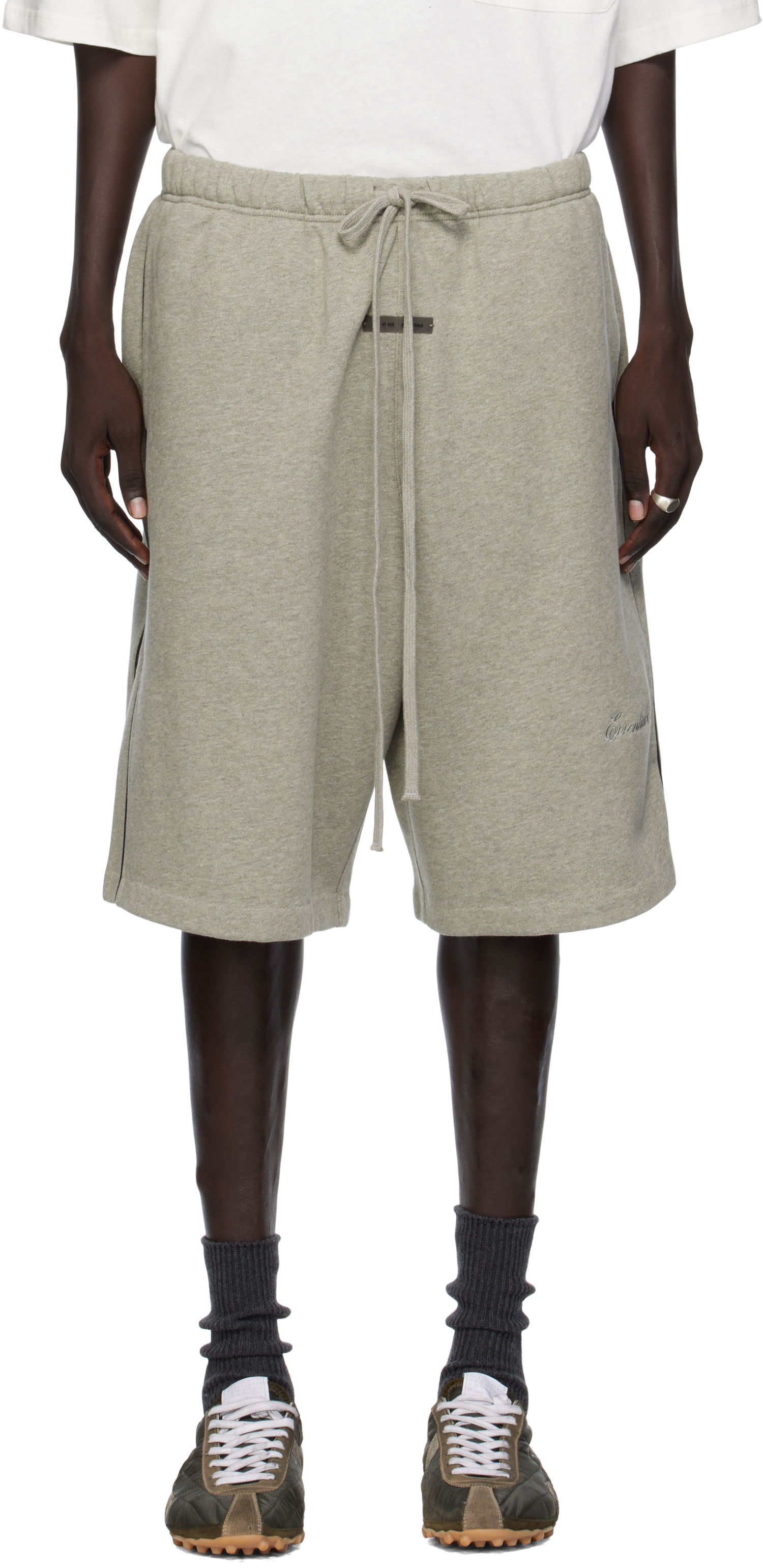 Šortky Fear of God Fear of God ESSENTIALS Basketball Jersey Shorts Šedá | 160SP254555F, 0