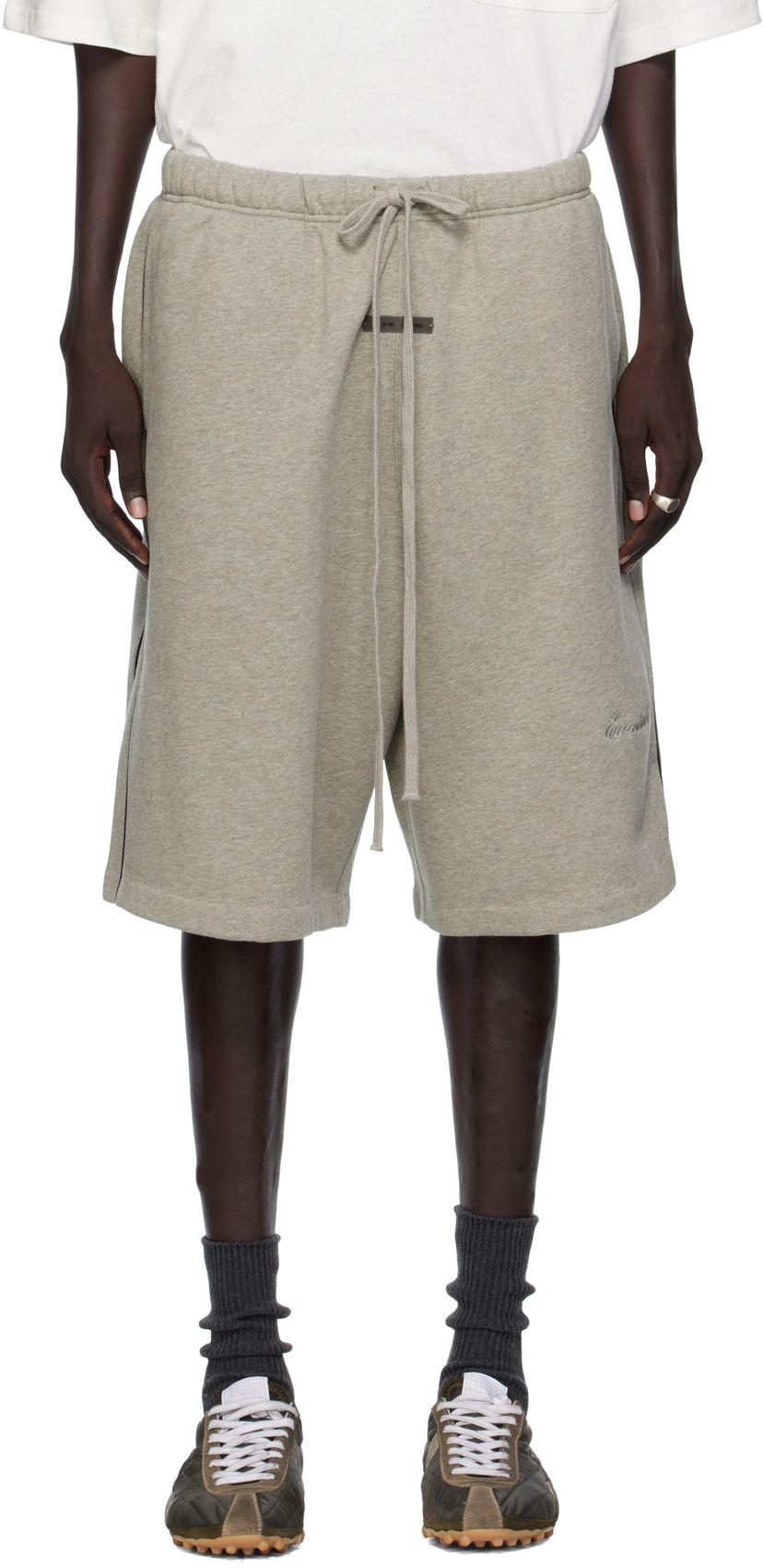 Šortky Fear of God Fear of God ESSENTIALS Basketball Jersey Shorts Šedá | 160SP254555F