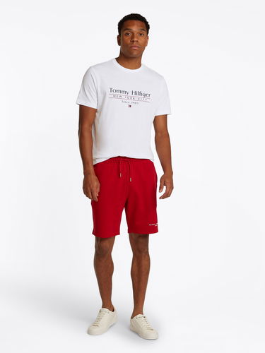 Tričko Tommy Hilfiger Tommy Hilfiger Logo Crew Neck T-Shirt Biela | MW0MW38621YBR, 1