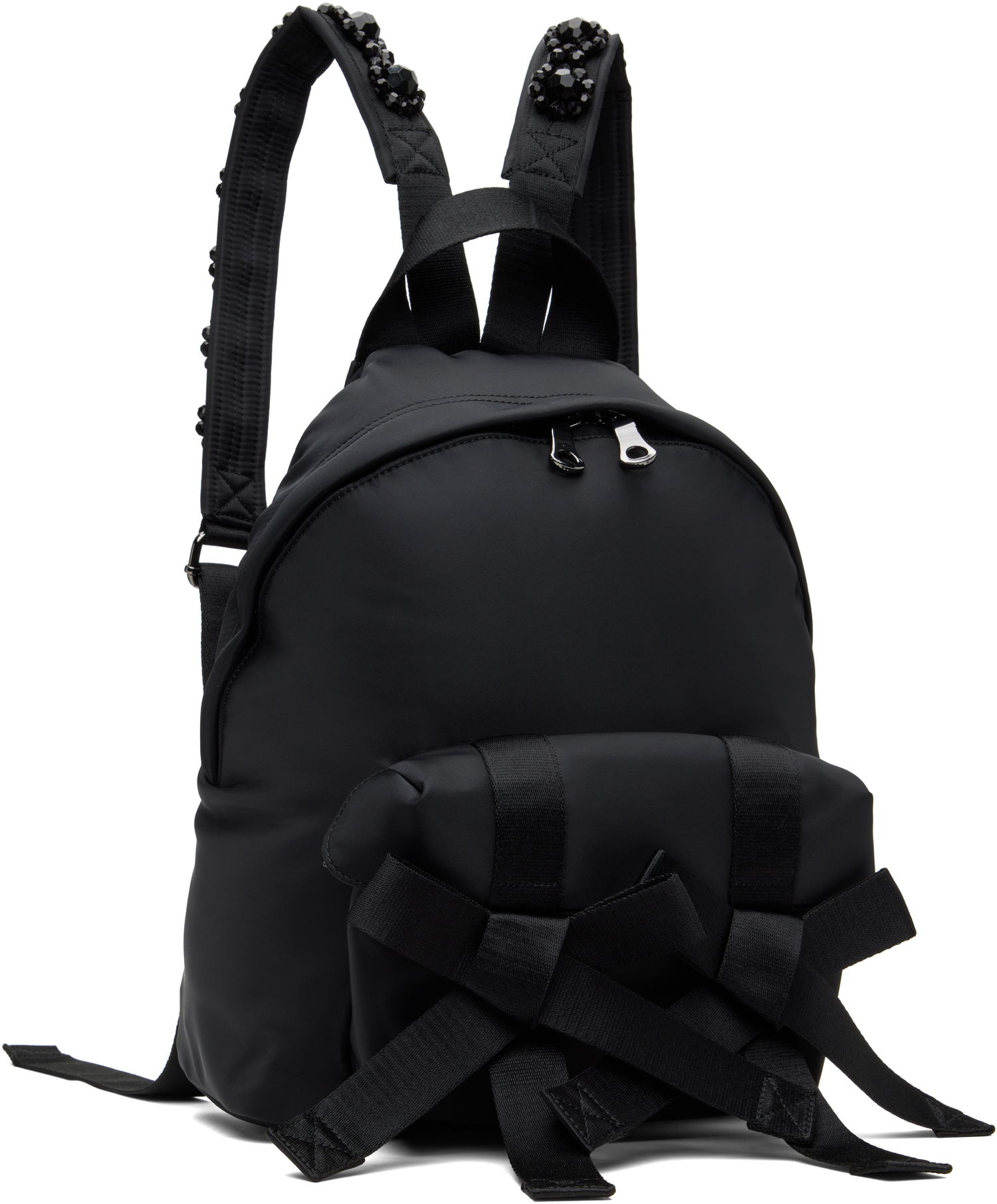 Batoh Simone Rocha Simone Rocha Beaded Utility Bow Backpack Čierna | BAG179TB-M 0761, 1