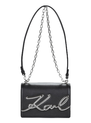 Taška cez rameno KARL LAGERFELD Shoulder Bag K/SIGNATURE Čierna | 235W3062-A994-BLACK-NICKEL