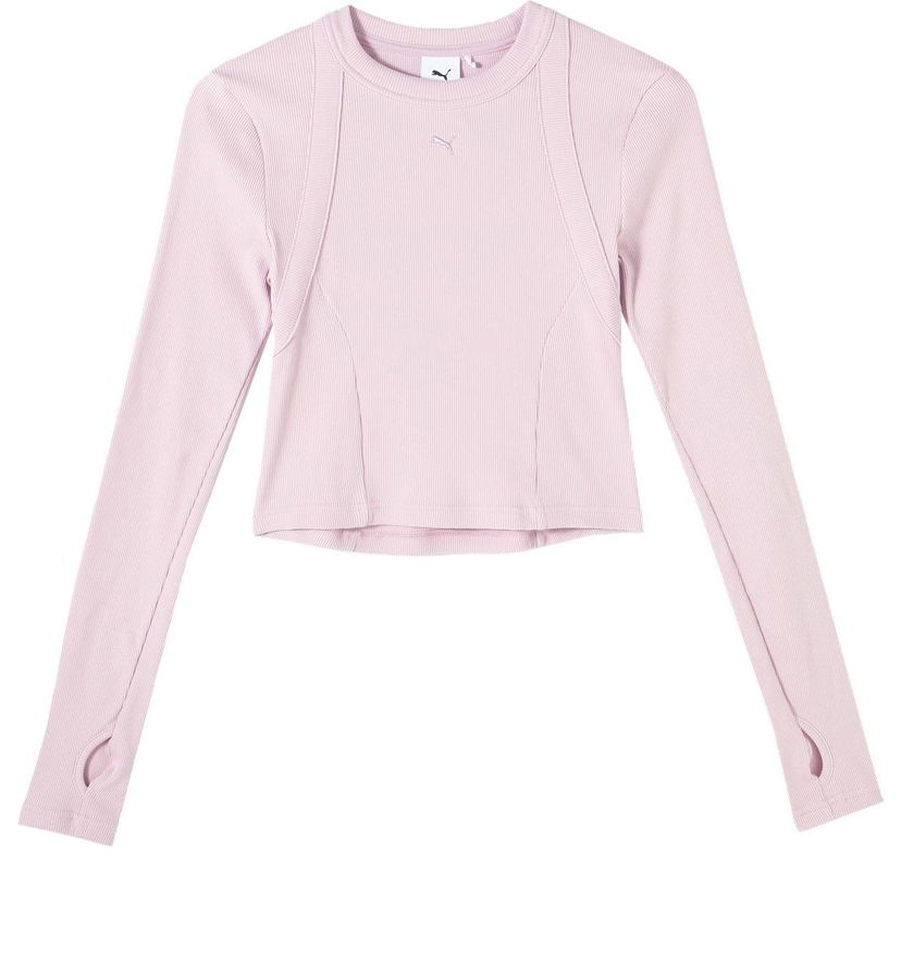 Crop Top Puma Seamless Long Sleeve Cropped T-Shirt Fialová | 627754-60