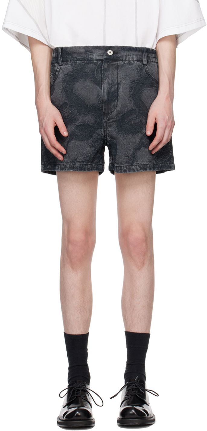 Šortky Feng Chen Wang Feng Chen Wang Dragon Denim Shorts Čierna | FUS17ST07, 0