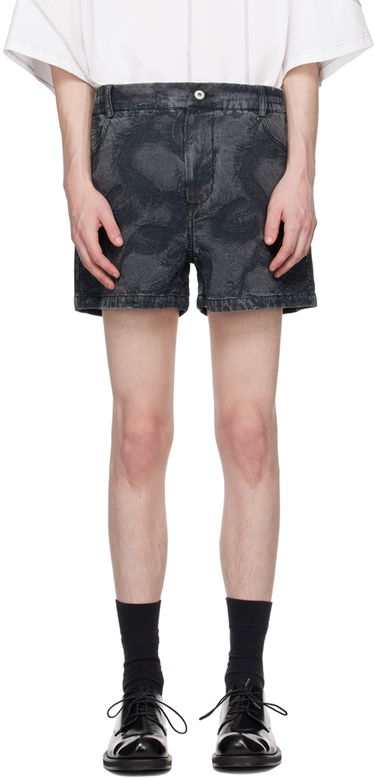 Šortky Feng Chen Wang Feng Chen Wang Dragon Denim Shorts Čierna | FUS17ST07, 0
