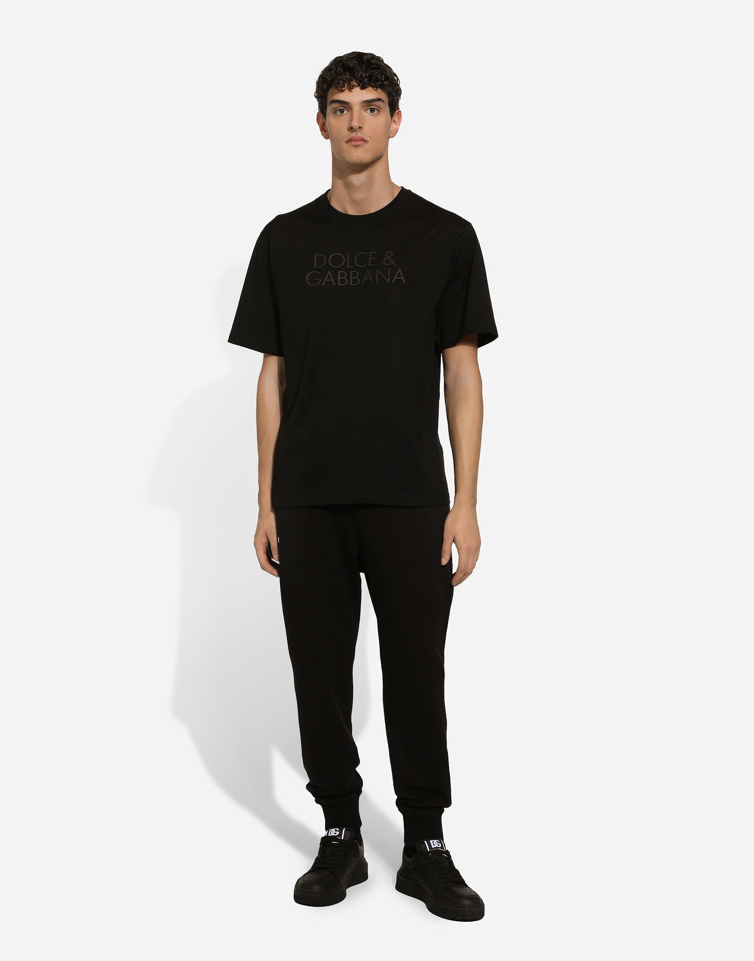 Tričko Dolce & Gabbana T-Shirt Logo Embroidery Čierna | G8PN9ZG7NWNN0000, 1
