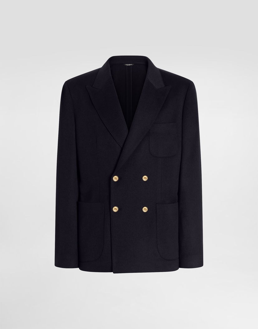 Bunda Dolce & Gabbana Double-breasted Portofino Cashmere Jacket Navy | G2NZ2TGJ763B0665