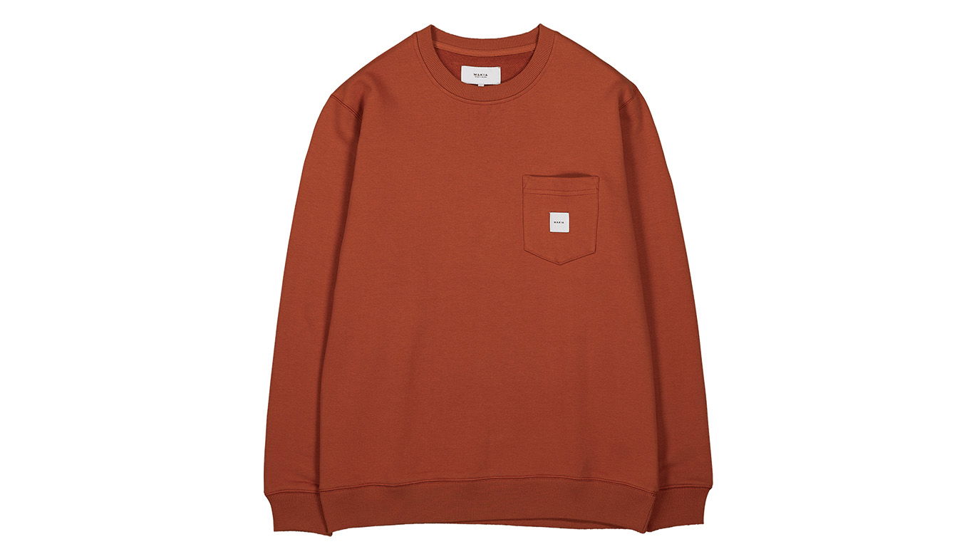 Mikina Makia Square Pocket Sweatshirt Červená | M41073_375, 1