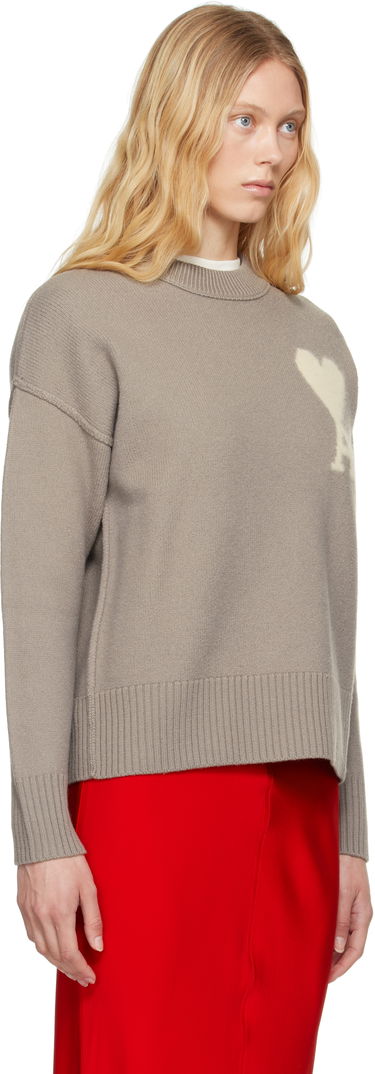Sveter AMI AMI Paris Wool Ami de Coeur Sweater Žltá | UKS090.KN0090, 4