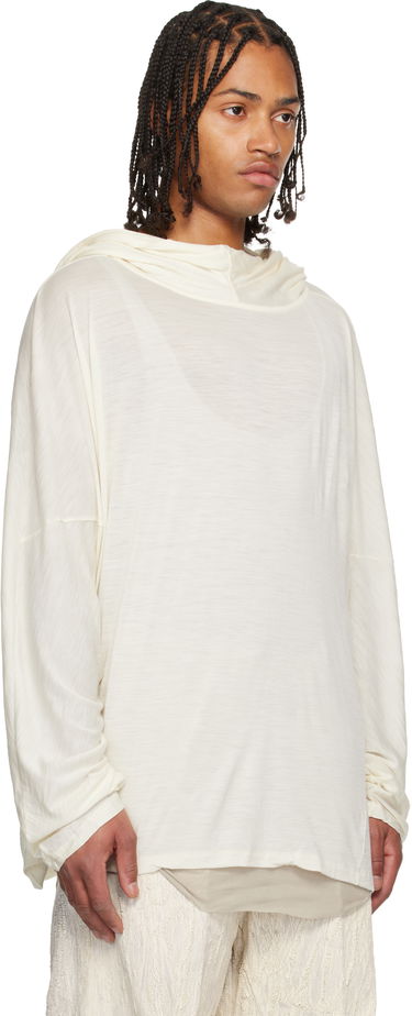 Mikina Rick Owens Concordians Loose-Fit Cowl Neck Tunic Hoodie Béžová | RR02E1502 JSW, 1