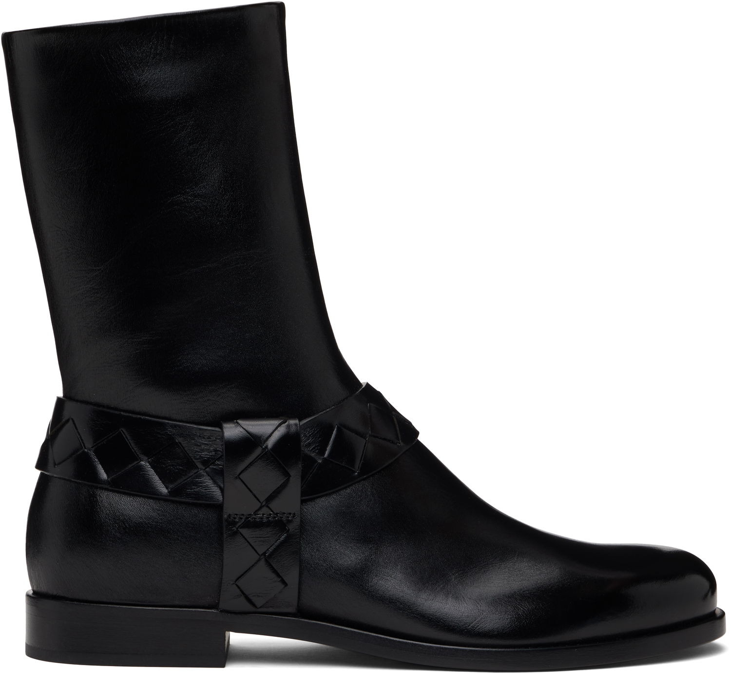 Oblečenie Bottega Veneta Bottega Veneta Achille Leather Boots Čierna | 816615V3H901000, 0